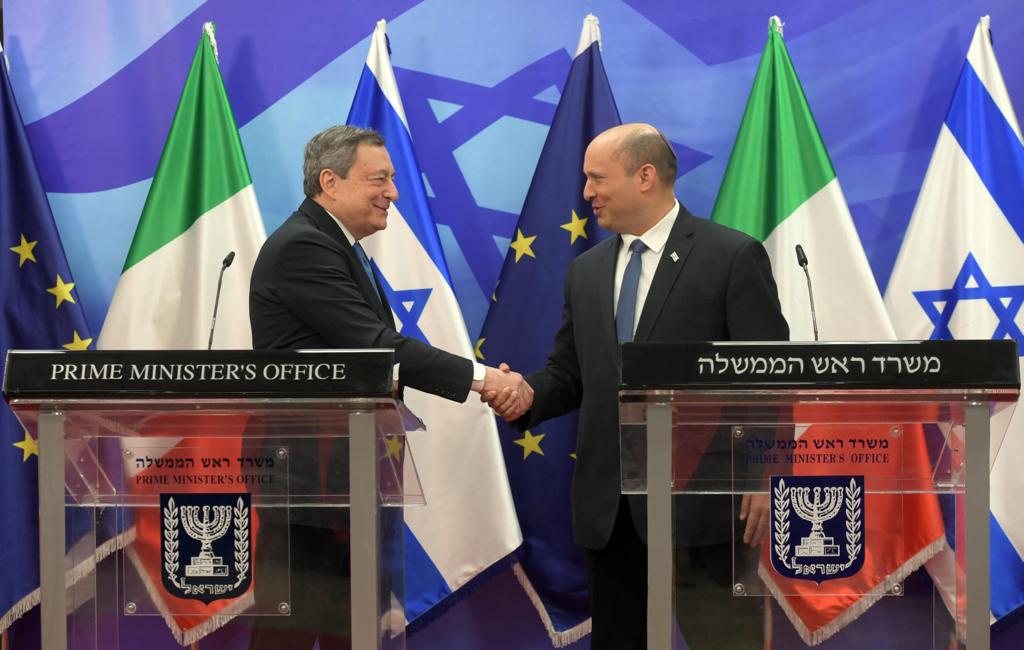 הגז על הפרק: בנט נפגש עם ראש ממשלת איטליה