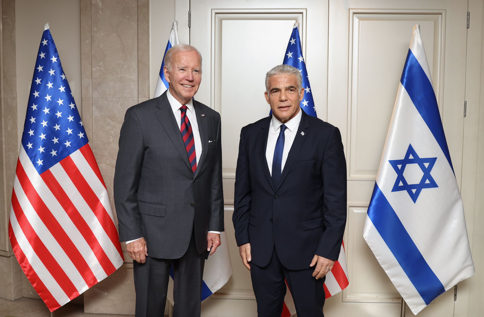 הסתיימה פגישת לפיד וביידן: "מושקעים בביטחון ישראל"
