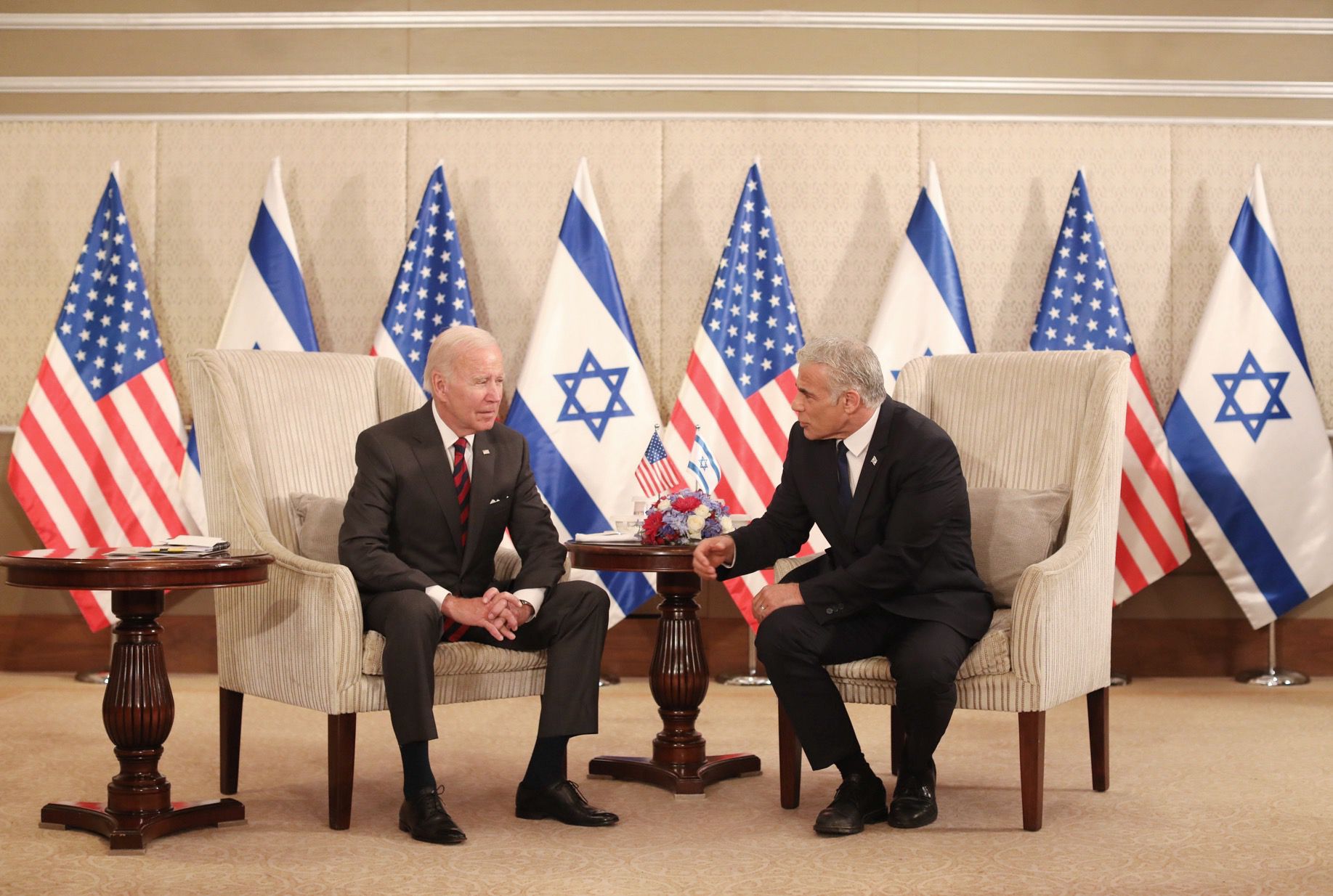 ביידן ביקש מלפיד: בעניין הפלסטיני, אל תפתיעו אותנו