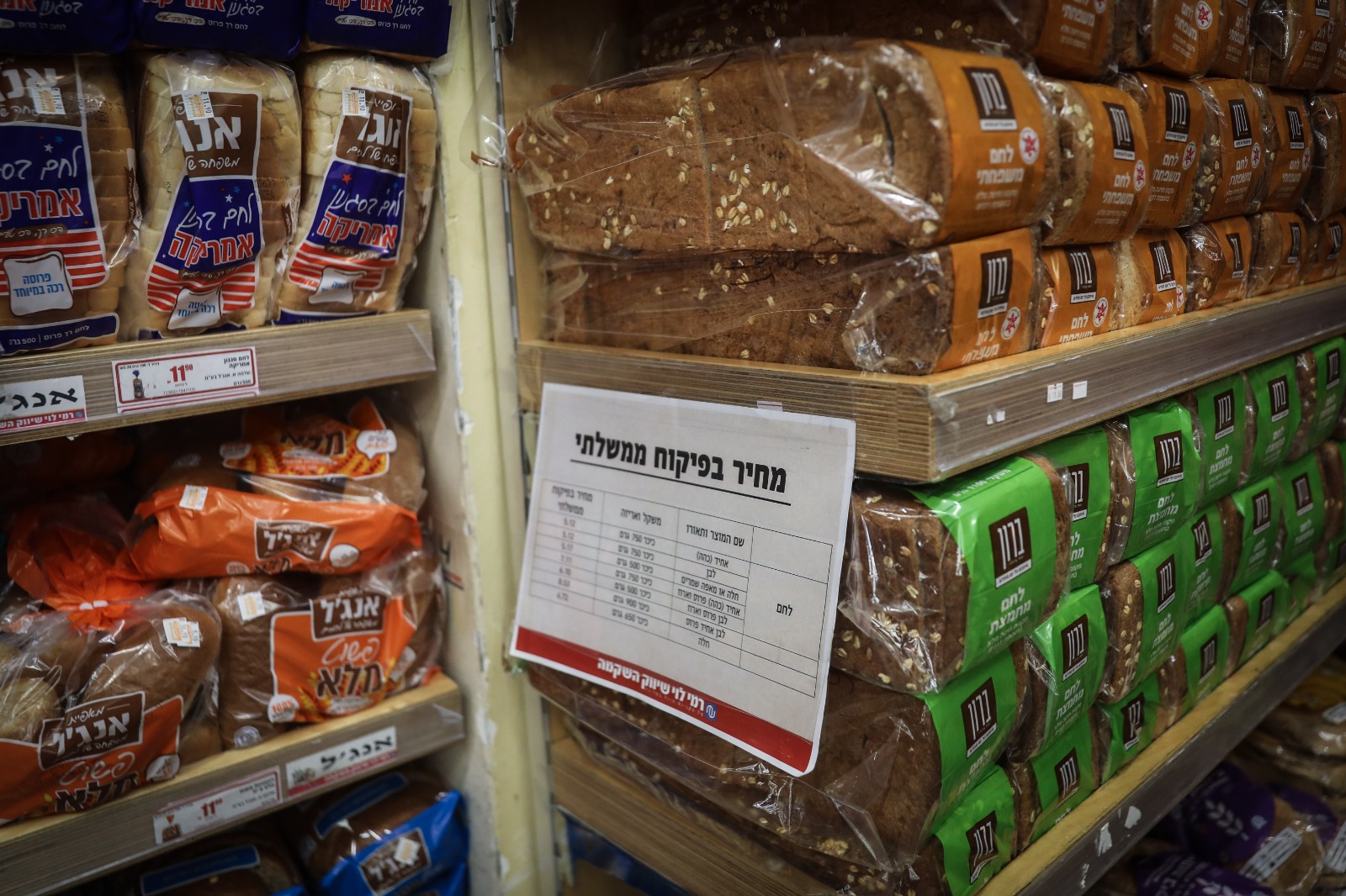 מחירי הלחם יעלו בהדרגה, הפיקוח יוסר