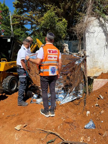 זירת הקריסה בהרצליה (איחוד הצלה)