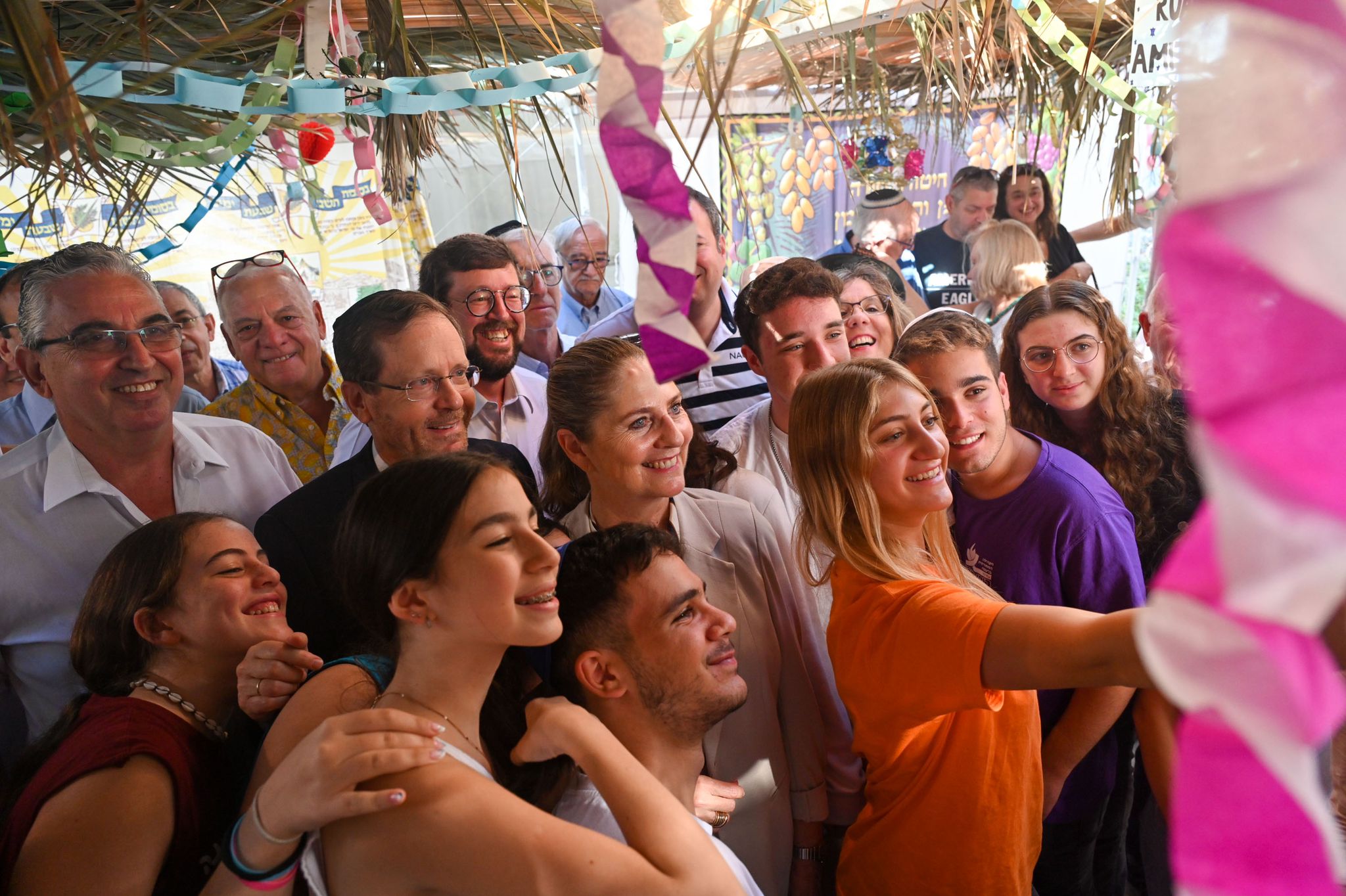 הרצוג בסוכת התנועה הקונסרבטיבית (צילום: קובי גדעון לע״מ)
