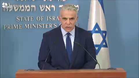 לפיד הצהרה על הסכם עם לבנון