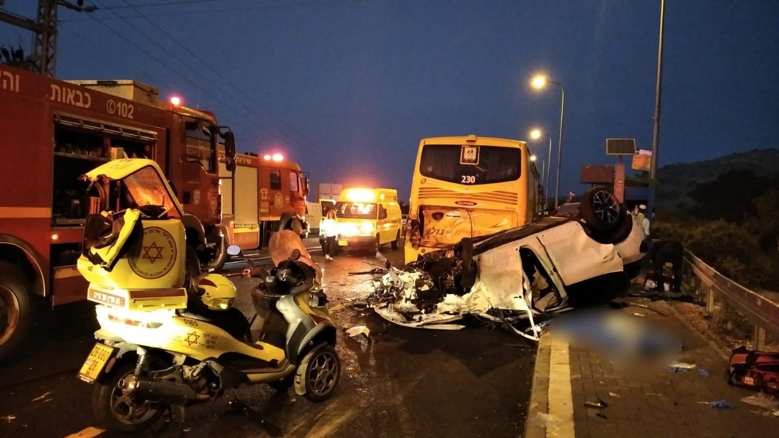 אישה בת 60 נהרגה בתאונה קשה ליד הכינרת