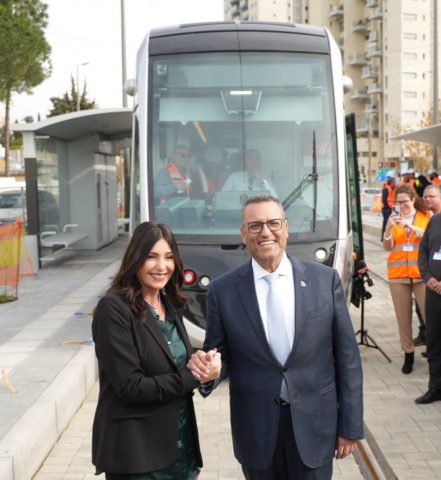 מקטע חדש של הרכבת הקלה בירושלים נפתח לנסיעות הרצה