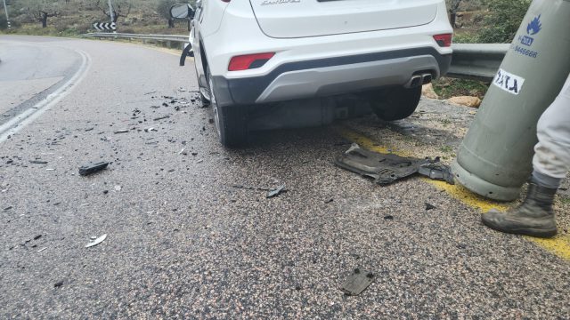 בלוני גז נפלו ממשאית כתוצאה מתאונה עם רכב