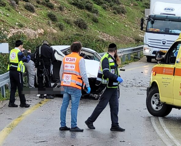 תאונה בין שלושה כלי רכב בשומרון; 4 פצועים פונו