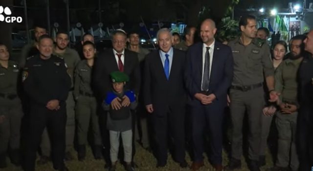 נתניהו, אוחנה ובן גביר עם לוחמי מג"ב