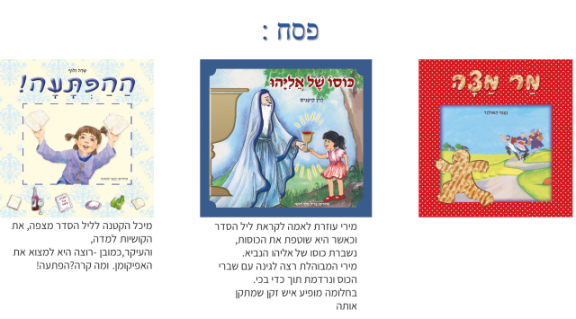 לקראת פסח: כל הספרים החדשים והמומלצים לילדים