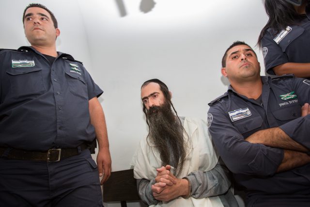 הרוצח ישי שליסל בבית המשפט ב-2015