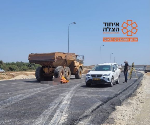 כביש החוף: פועל נדרס למוות על ידי כלי הנדסי