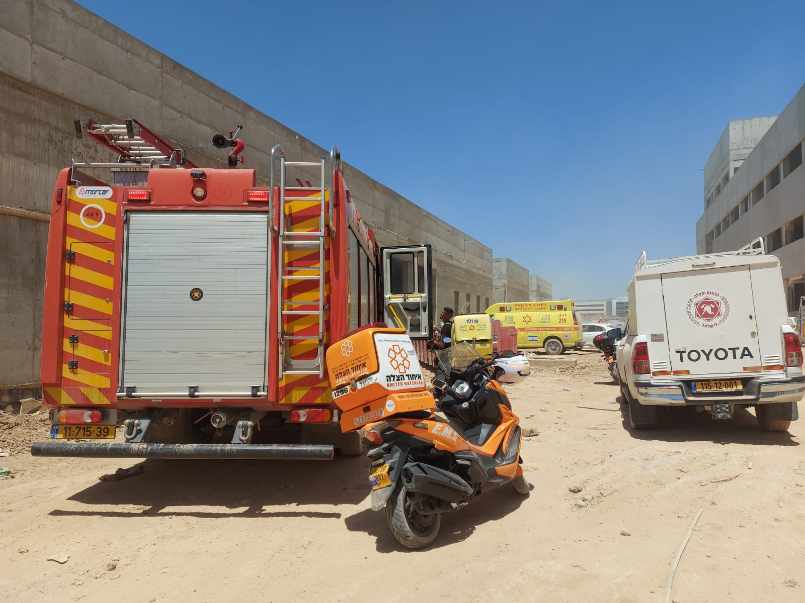 שוב: פועל נהרג מפגיעת חפץ כבד באתר בנייה
