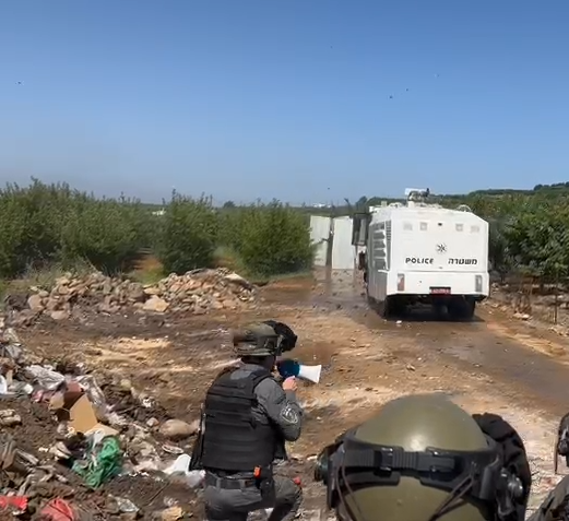 שוטרים מול מפגינים דרוזים (דוברות המשטרה)