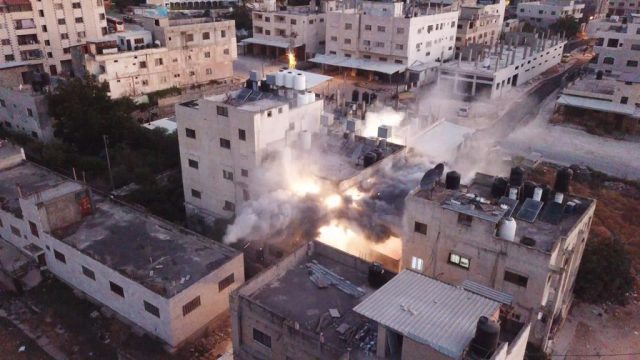 הריסת בית המחבל שרצח את האחים יגל יעקב והלל מנחם יניב