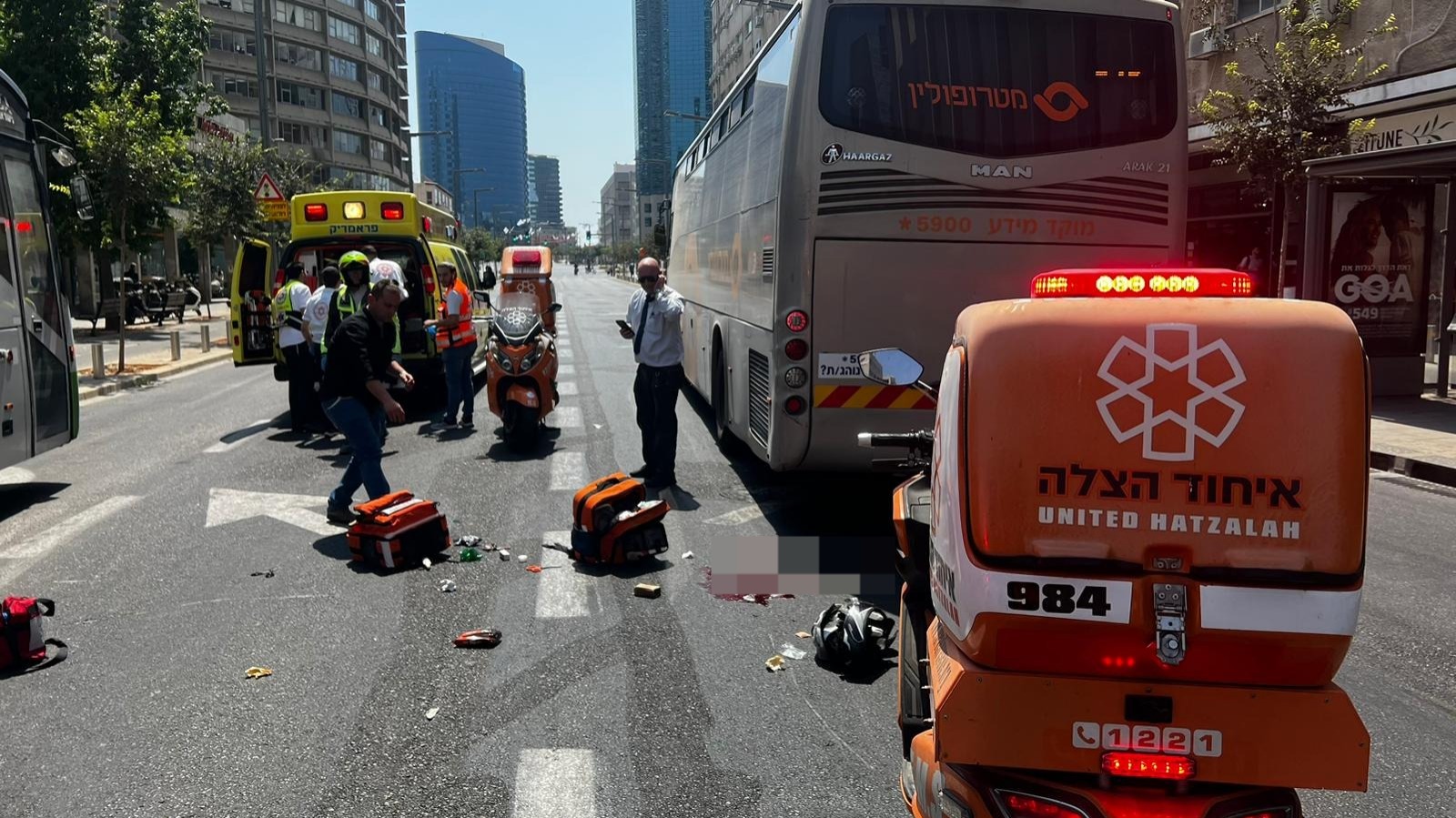 רוכב אופנוע נהרג בתאונת דרכים בתל אביב