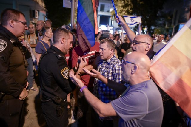 העימותים בתל אביב אמש נגד הרב לוינשטיין