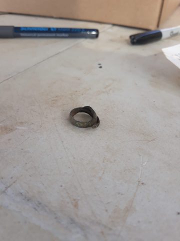 טבעת שנמצאה באתר