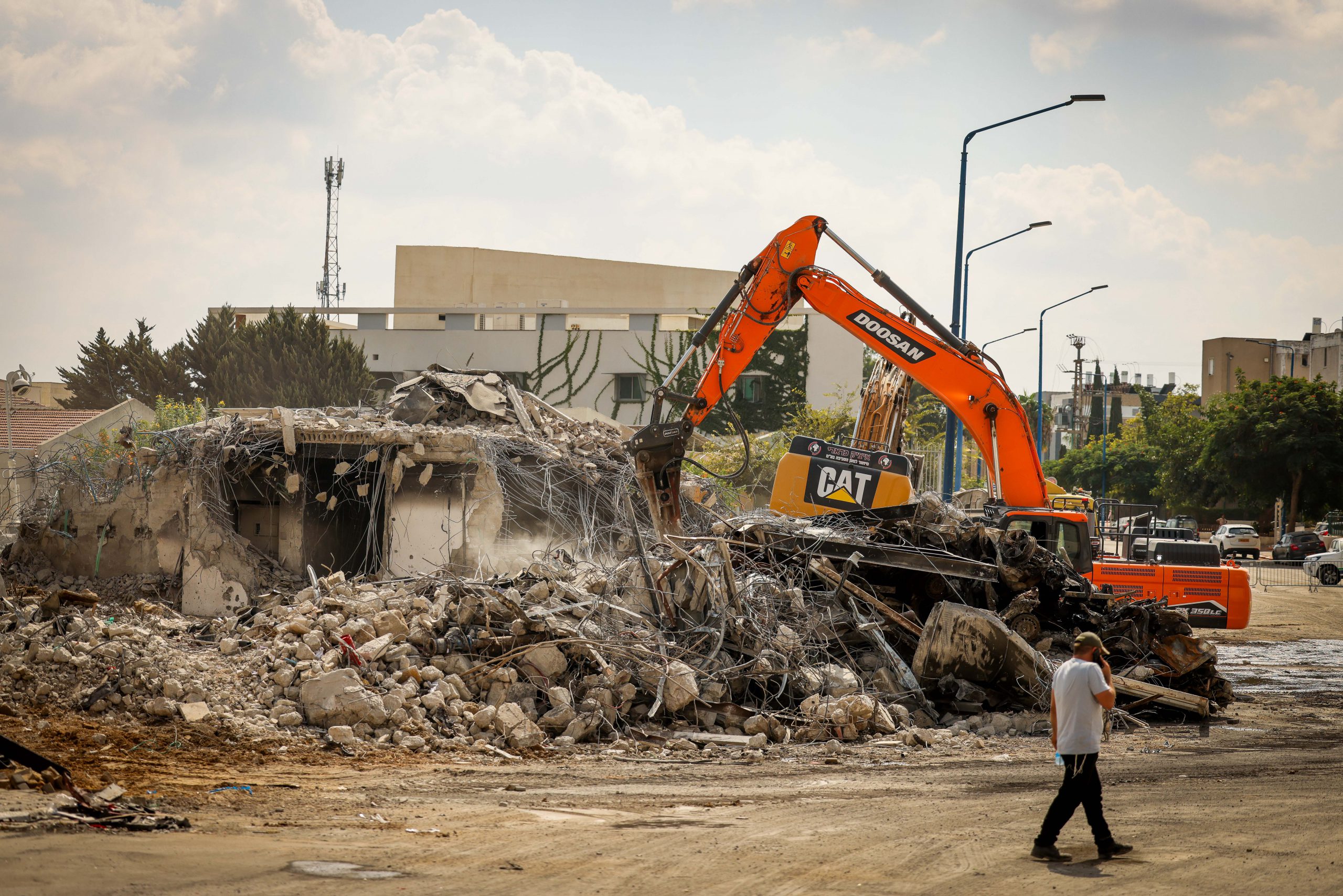 תחנת המשטרה בשדרות לאחר הריסתה