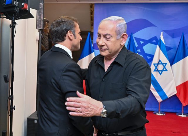 צריך למוטט את חמאס, נתניהו עם מקרון
