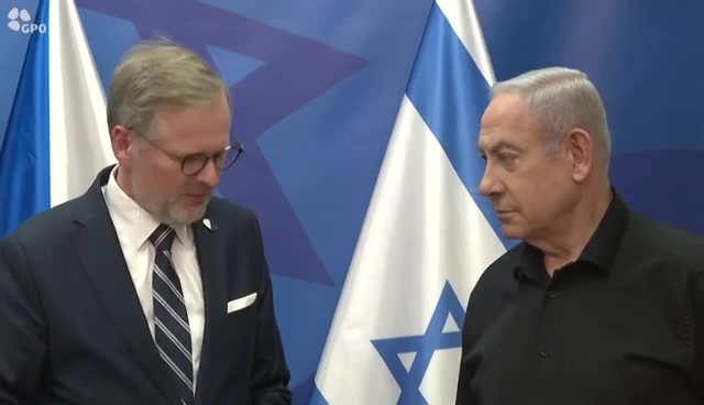 נתניהו וראש ממשלת צ'כיה