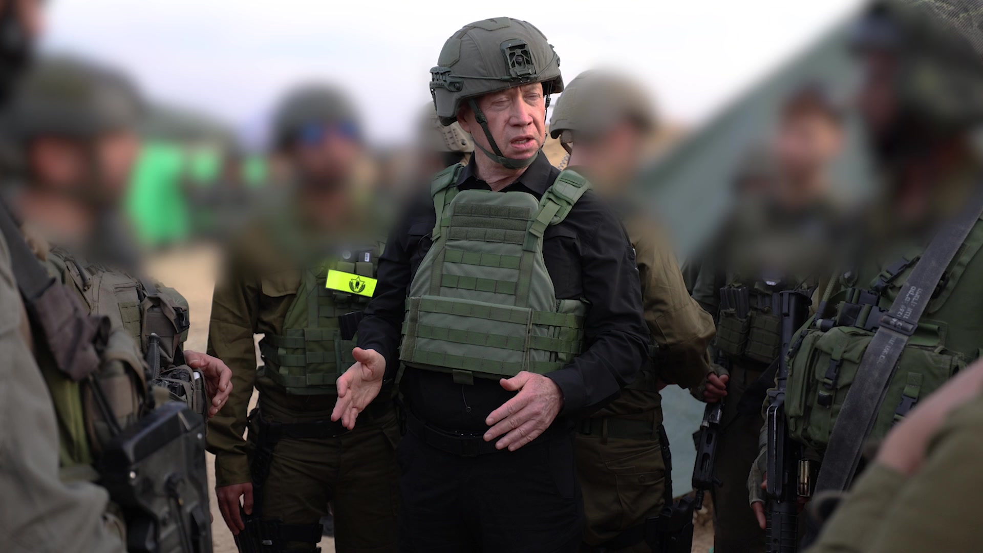 דברי שר הביטחו בעזה 9.12 צילום- שחר יורמן