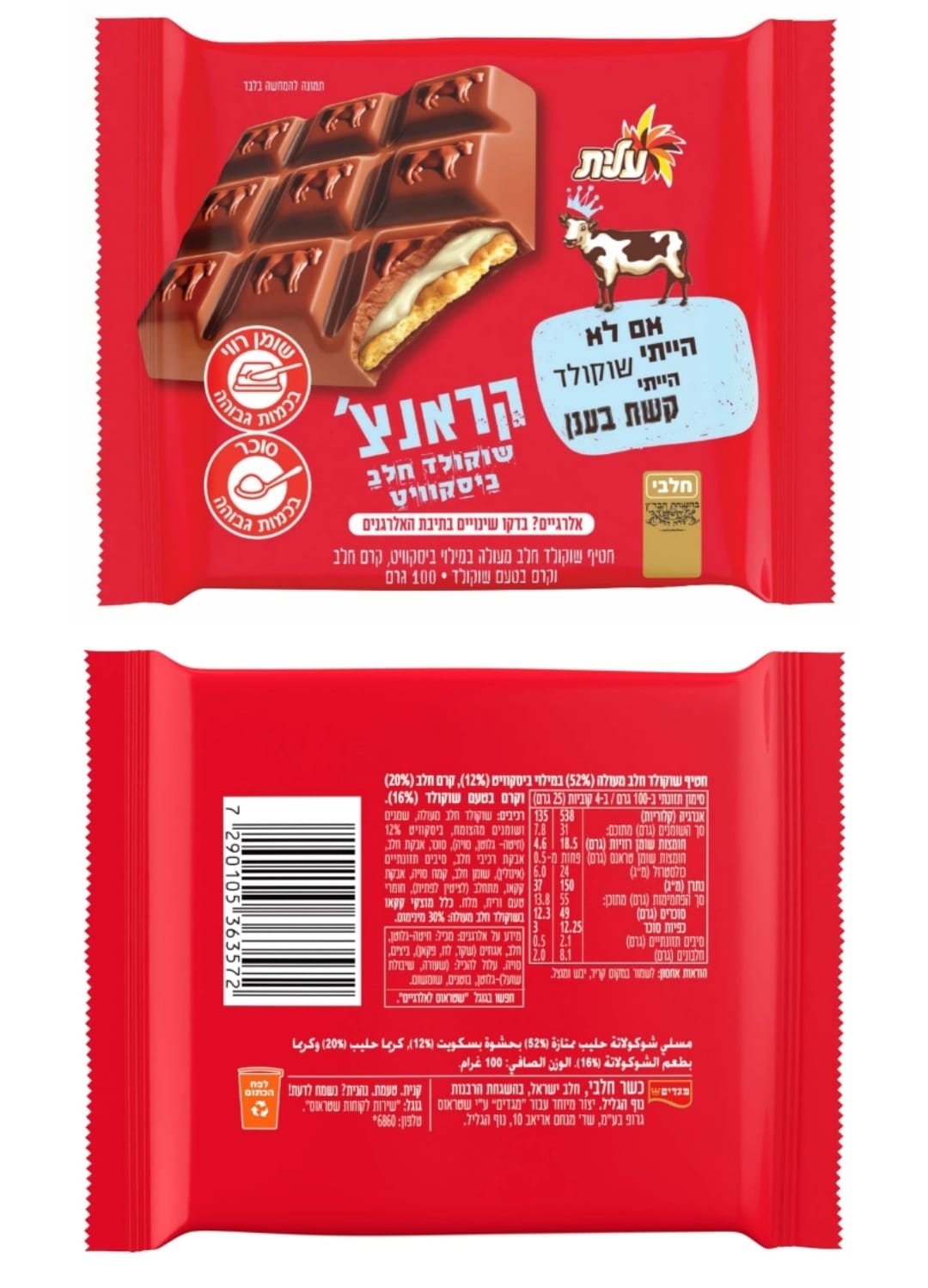 שטראוס מודיעה: ריקול לביסקוויט השוקולד המוכר