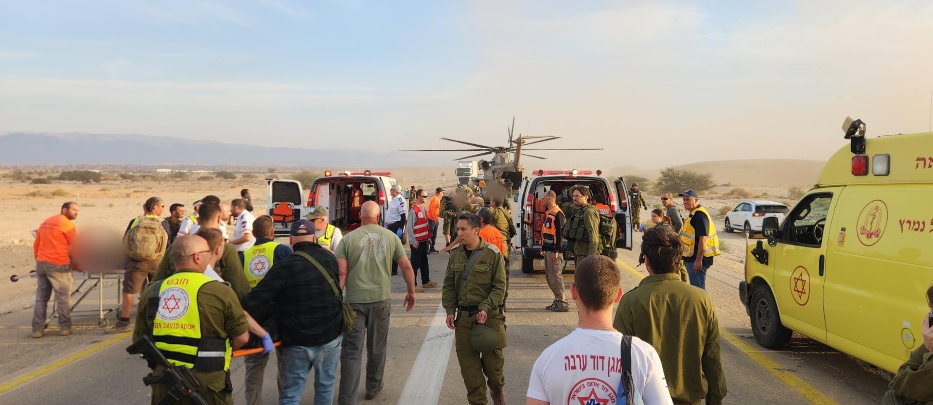15 פצועים בהתהפכות אוטובוס בכביש 90