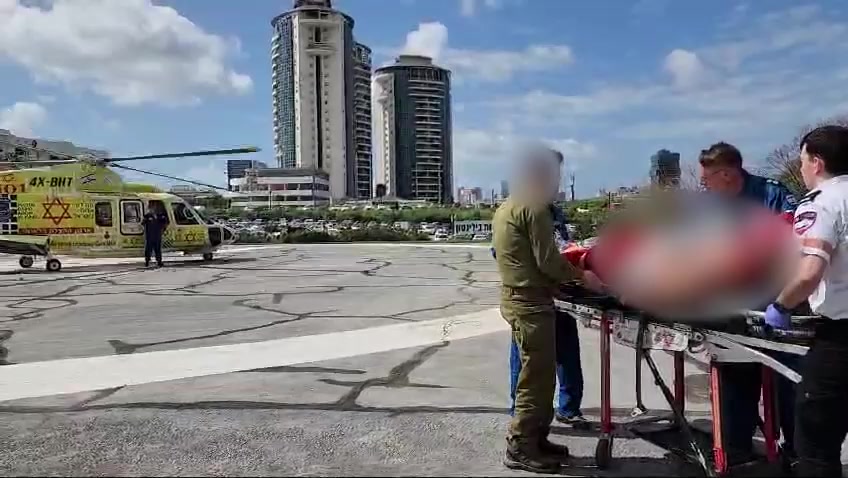פינוי הפצועים לאחר פגיעת הנט