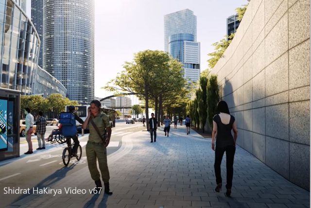 הדמיית הרחוב לאחר העבודות (עיריית תל אביב-יפו)