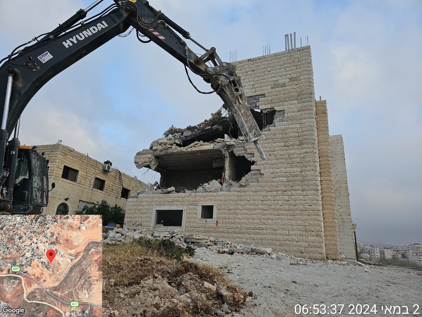האכיפה נמשכת: המנהל האזרחי הרס בניין רב קומות