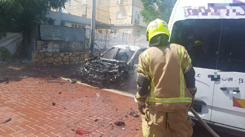 הרחוב רעד: רכב התפוצץ באשקלון, שני פצועים קל בזירה