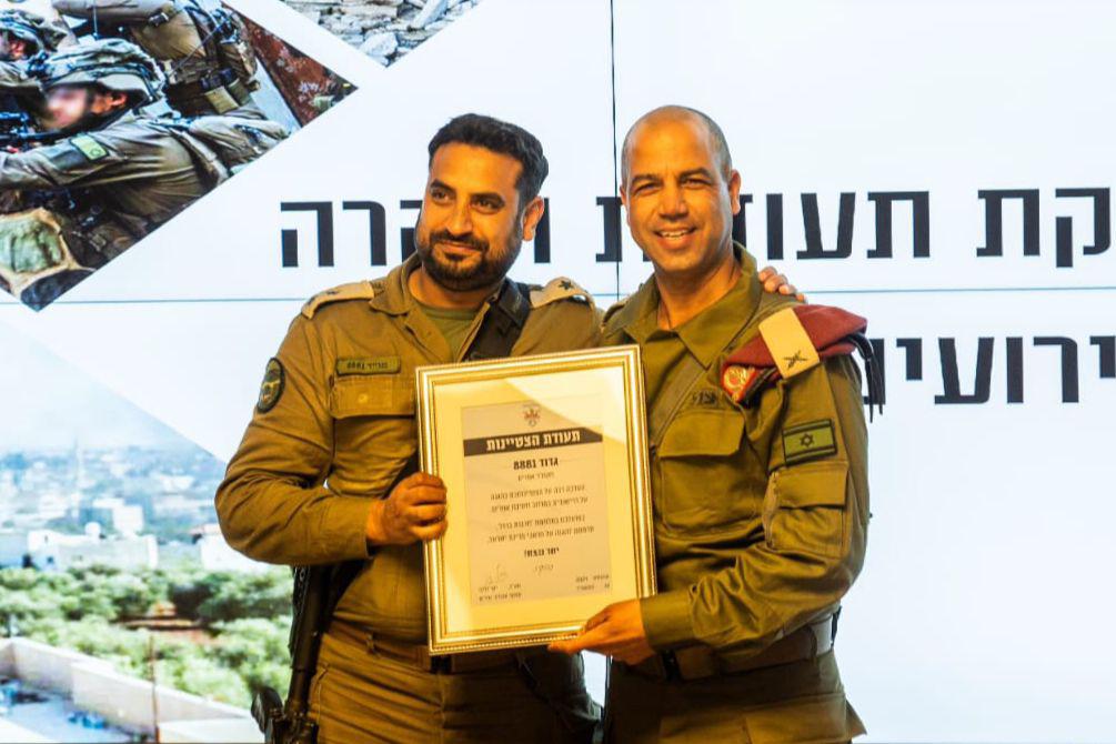 על פעילותם בגזרה מתחילת המלחמה, קיבל הגדוד ממפקד אוגדת איו"ש תא"ל יקי דולף