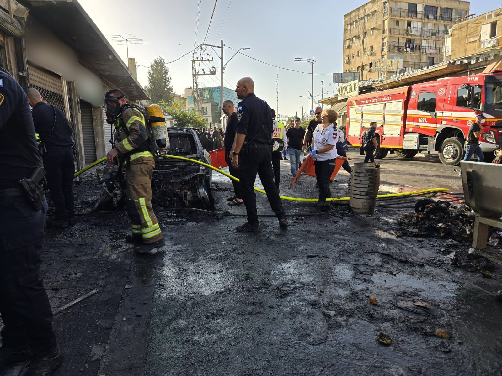 מכונית התפוצצה ברמלה: 12 פצועים מהם 4 אנוש