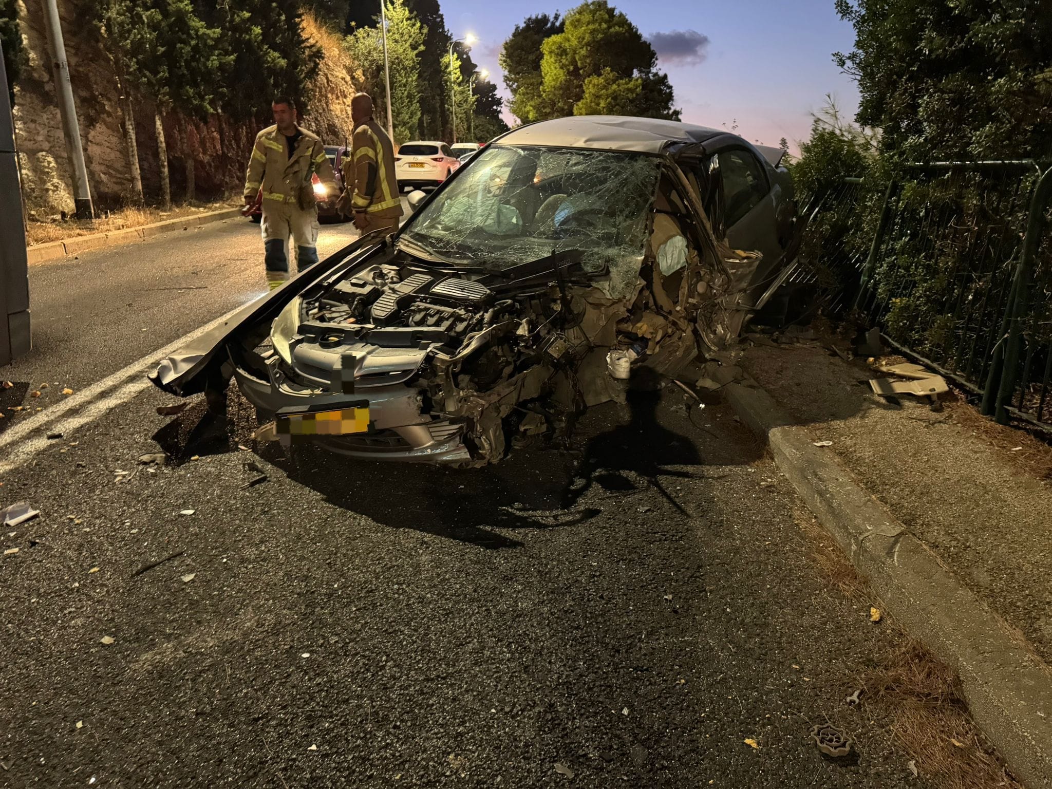 זירת התאונה בחיפה