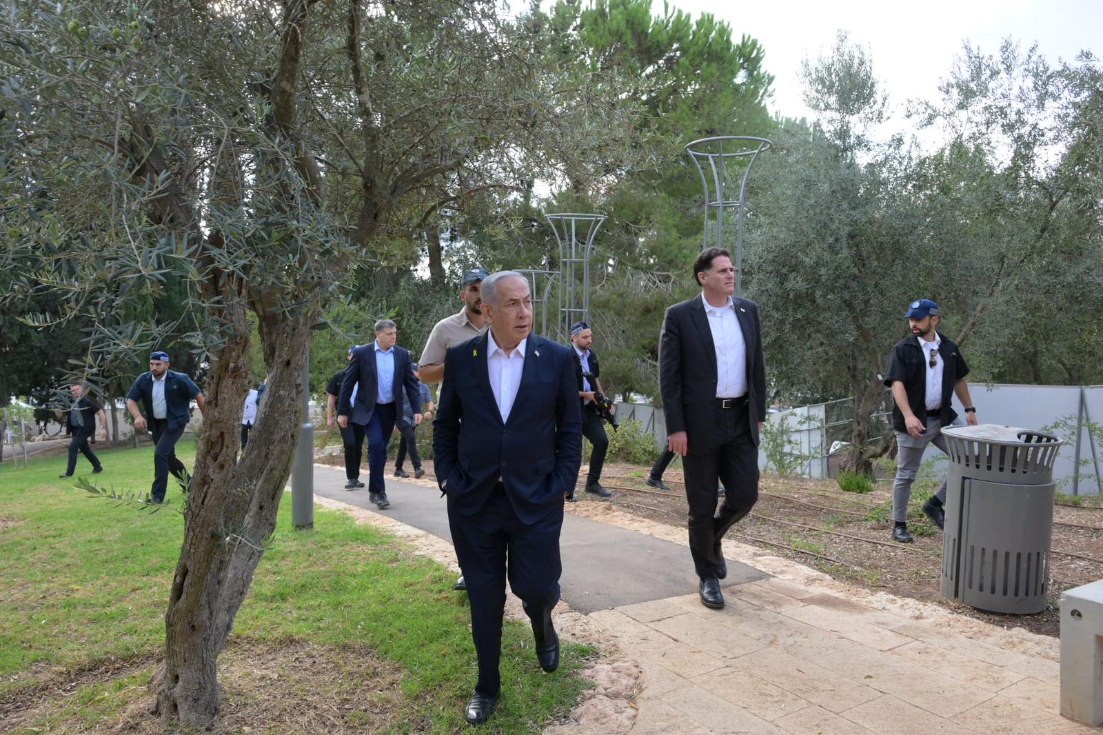 נתניהו במאהל הגבורה בירושלים (עמוס בן גרשום/לע"מ)