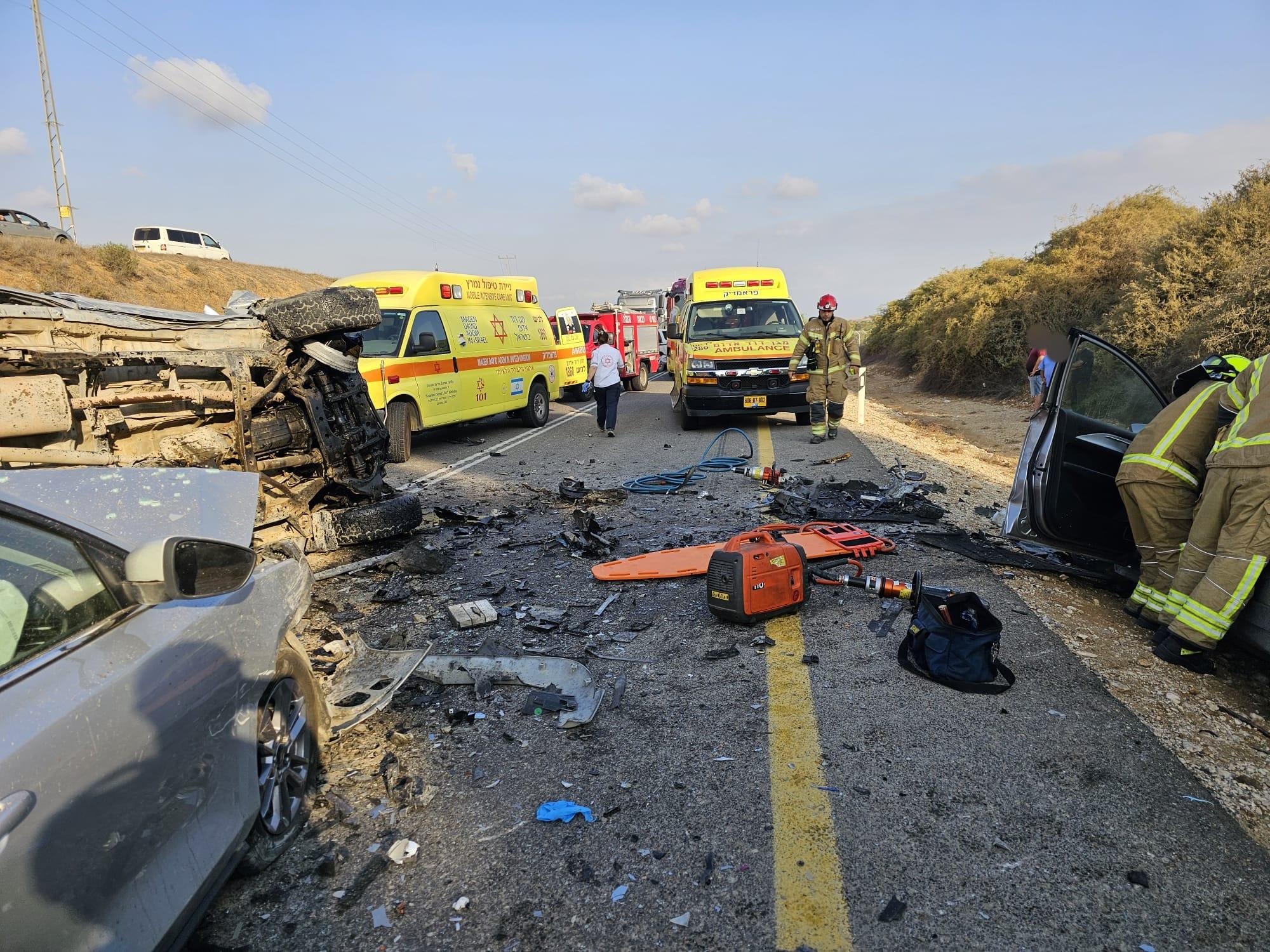 תאונה קטלנית בדרום: הרוג ו-3 פצועים סמוך לרוחמה