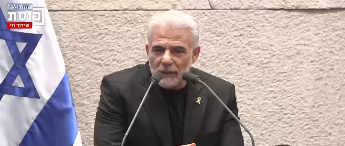לפיד: "אם ישראל לא תצא למהלך מדיני החמאס יחזור לשלוט בעזה"