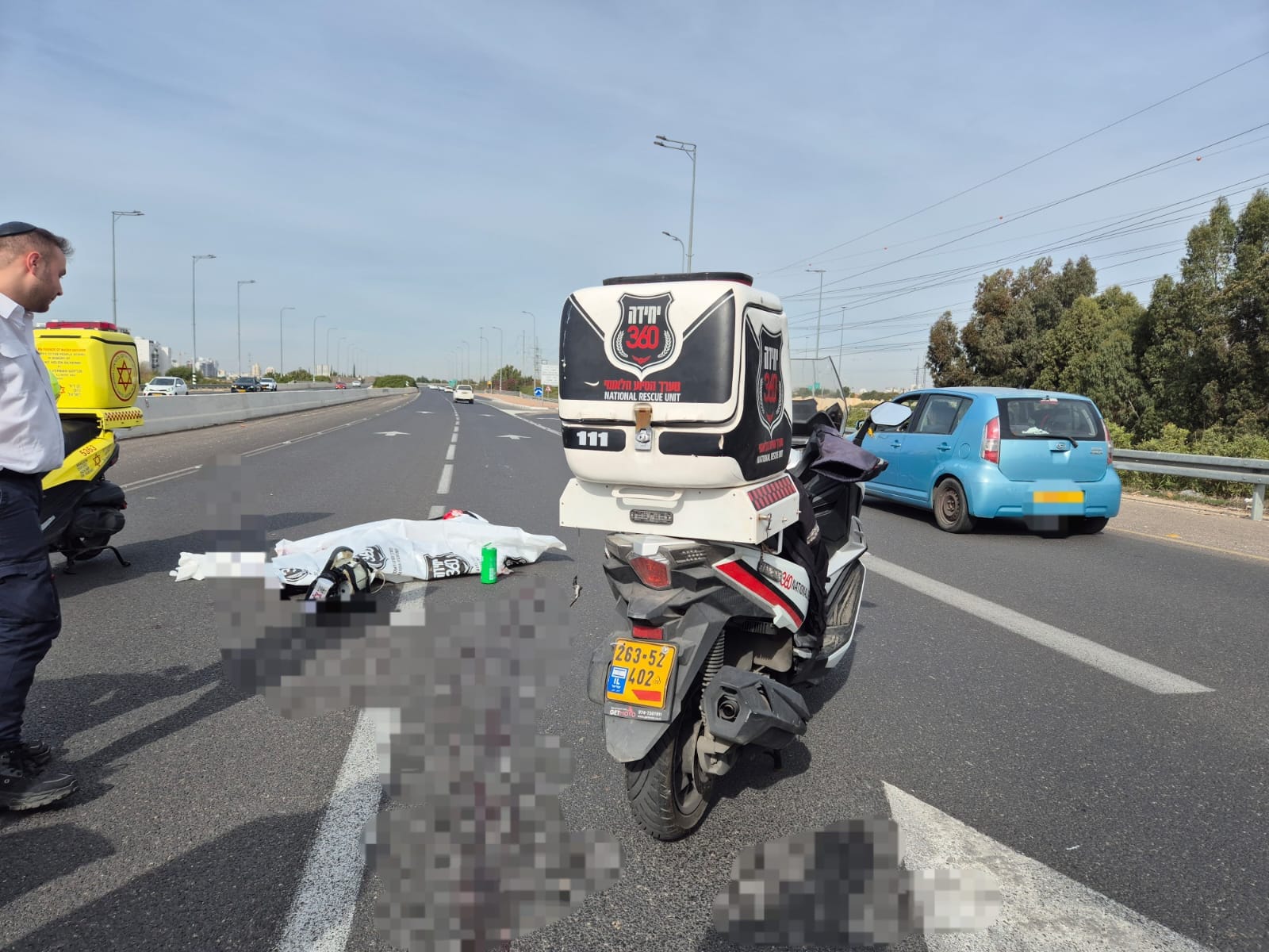 תאונה קטלנית: רוכב אופנוע בן 70 נהרג בנס ציונה
