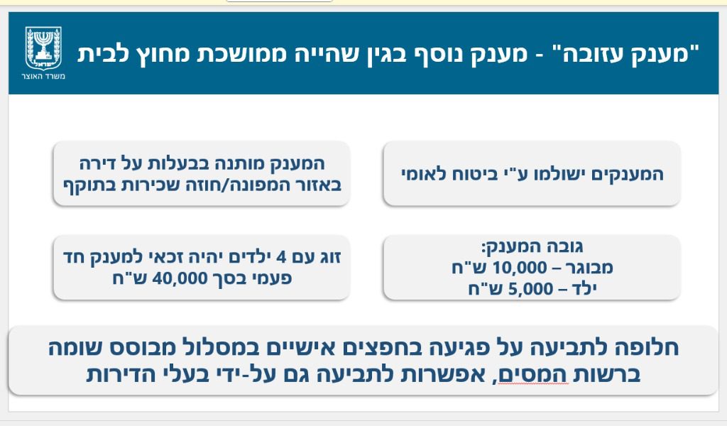 מתווה המענקים לתושבי הצפון