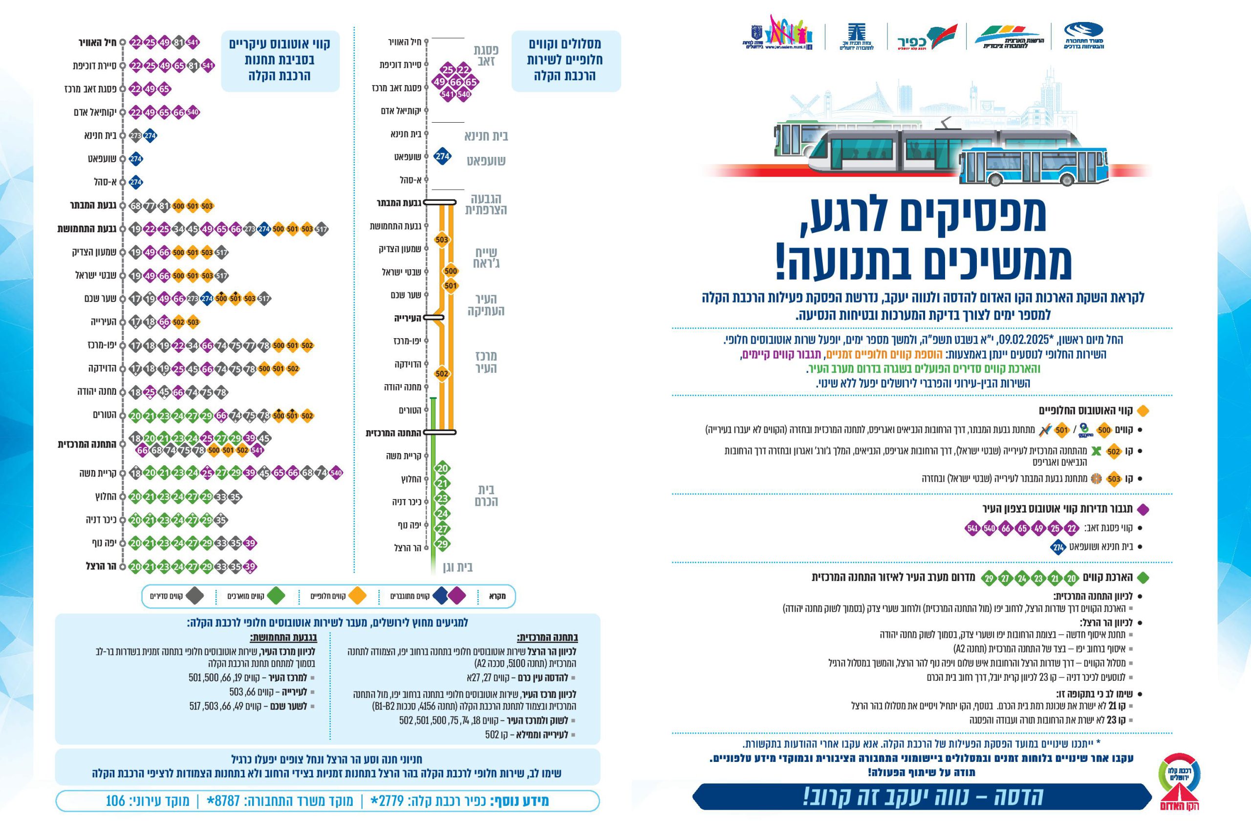 תחבורה ציבורית במקום הרכבת הקלה