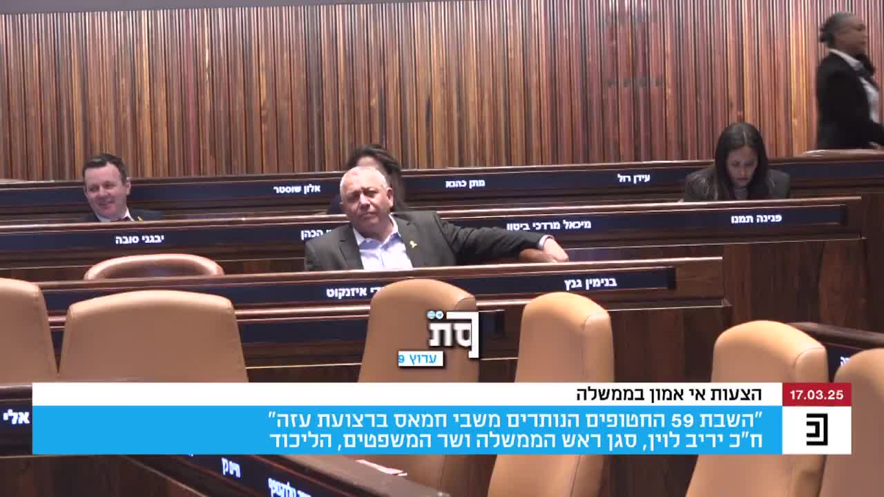 יריב לוין במליאה