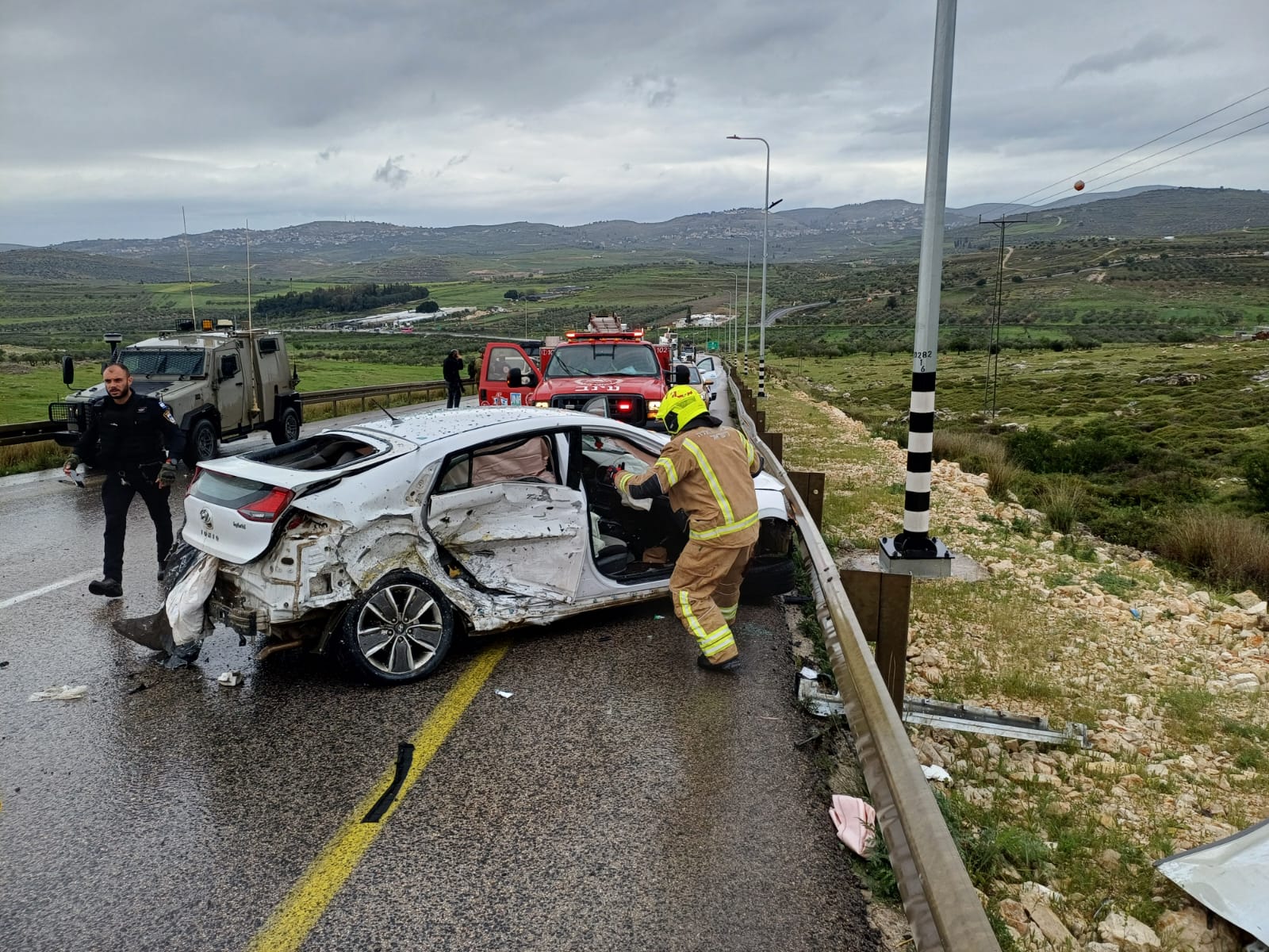 דיווח ראשוני: תאונת דרכים קשה בשומרון
