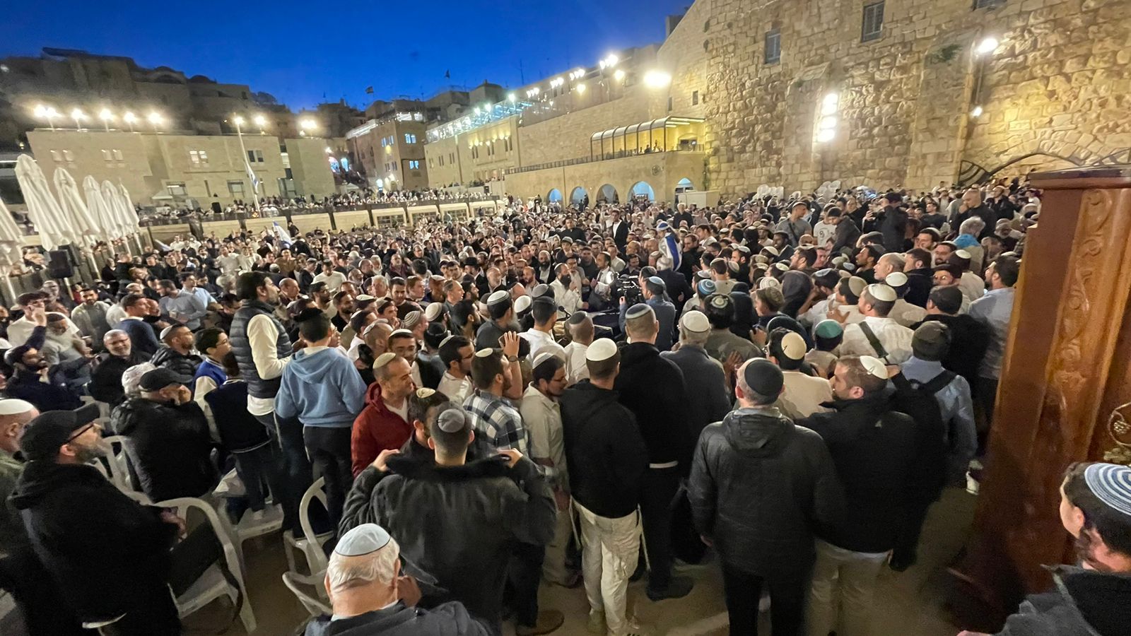 הקהל הרב אשר השתתף בתפילה בשנה שעברה