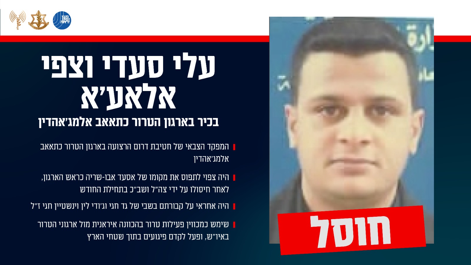 חוסל בכיר ברצועת עזה שהיה אחראי לרצח חטופים