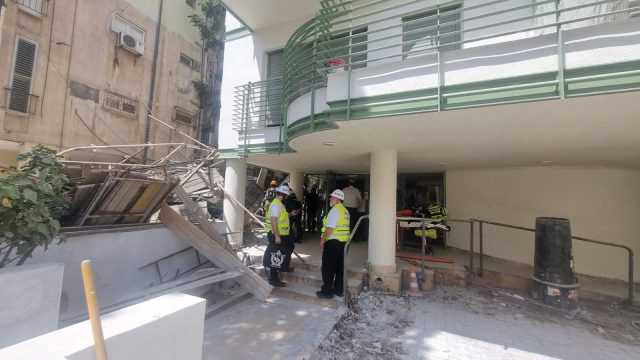 זירת קריסת הפיגום (דוברות זק"א)