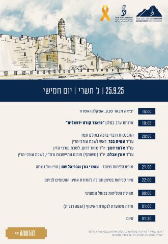 ההזמנה המעודכנת של לשכת עורכי הדין – הארוחה בשעה 19:05