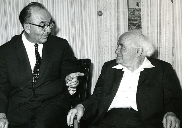דוד בן גוריון ולוי אשכול.