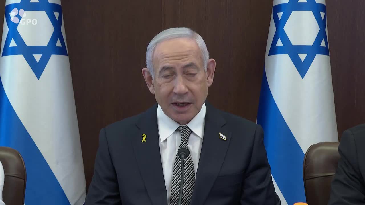 נתניהו בישיבת הממשלה (צילום: רועי אברהם/ לע״מ)