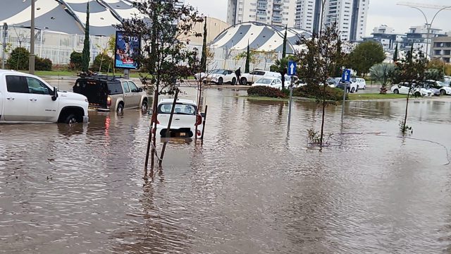 (הרכבים המוצפים ביבנה.