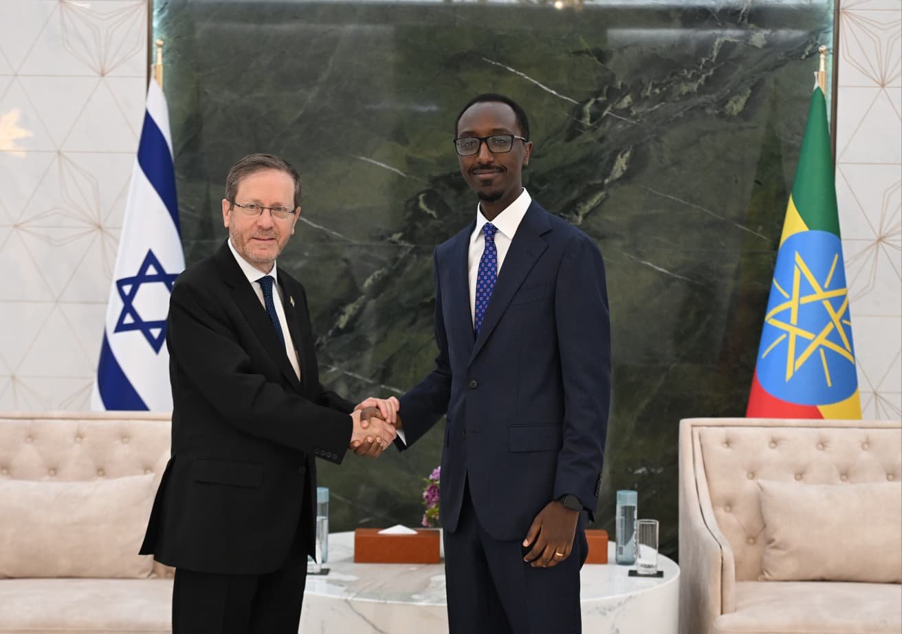הנשיא הרצוג עם שר החוץ של אתיופיה
